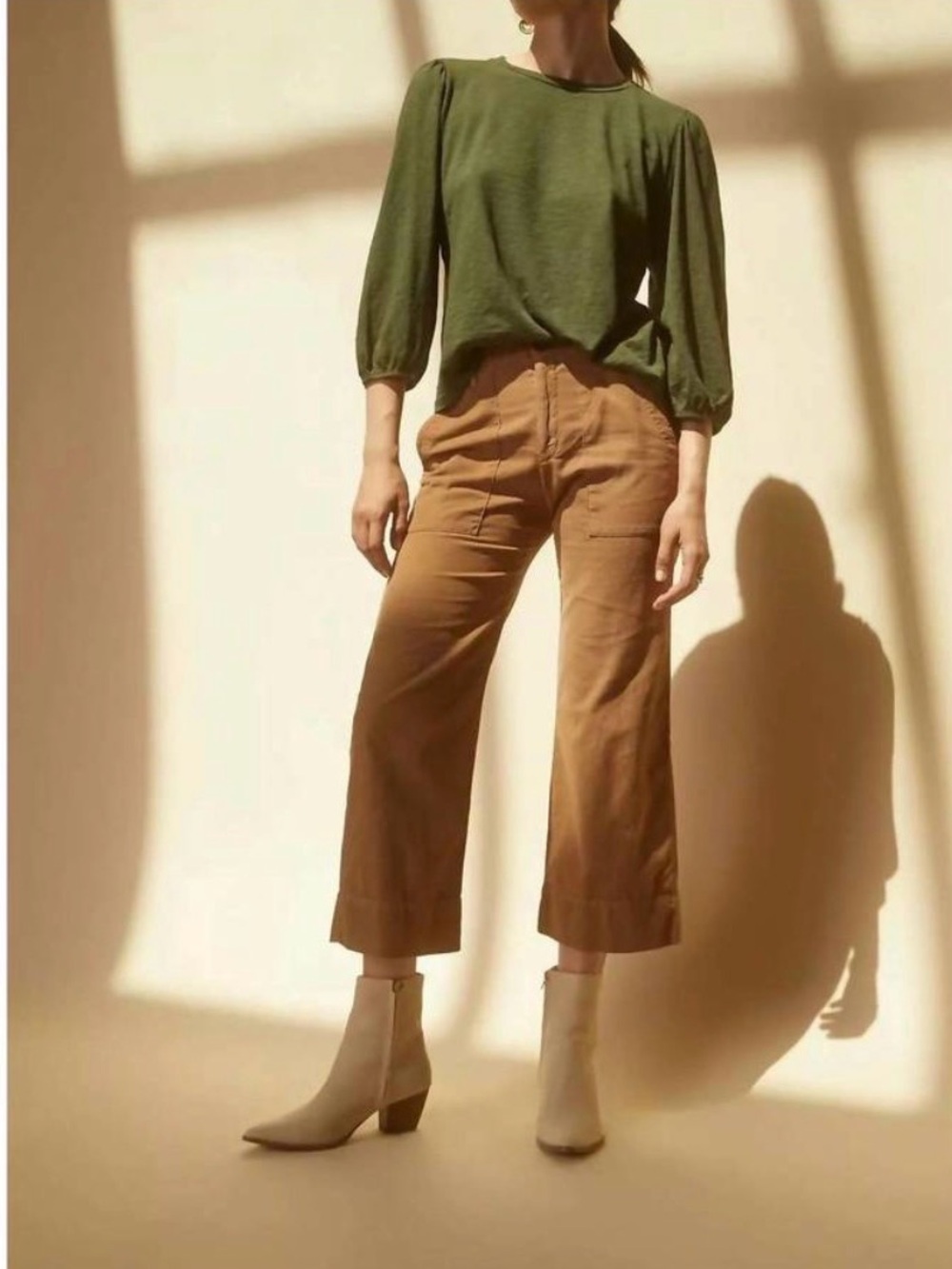VELVET‎ Vera Corduroy Wide Leg Pants, size 2, Camel Brown Color